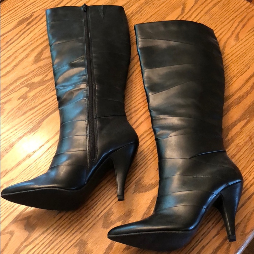 Knee high black boots